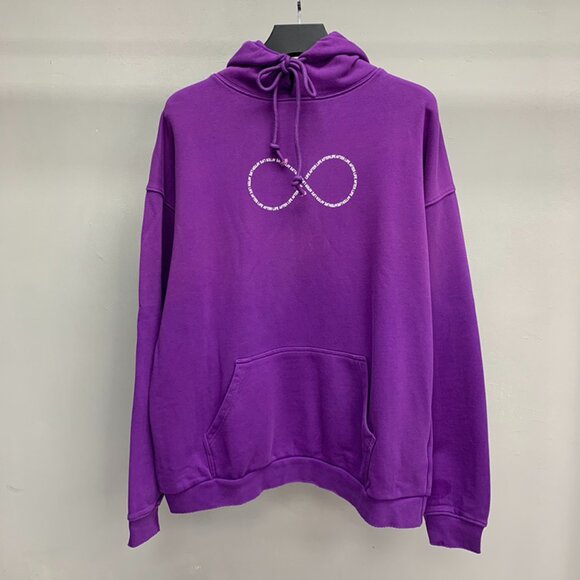 Vetements Purple Printed Hoodie - Picture 1 of 9